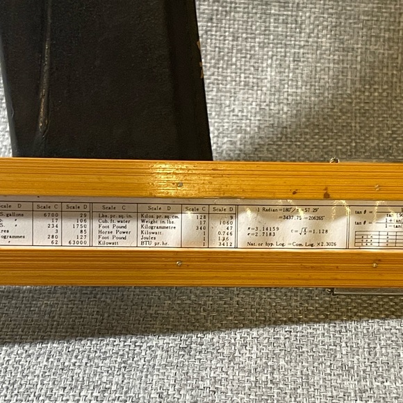 Vintage Frederick Post Co. 1447 Bamboo Slide Rule Ruler with Case Japan - Picture 12 of 16